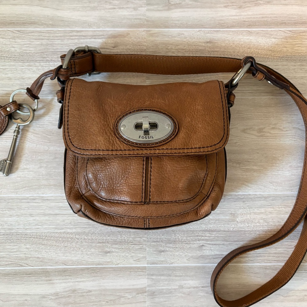 FOSSIL Maddox Crossbody Purse, Tan,